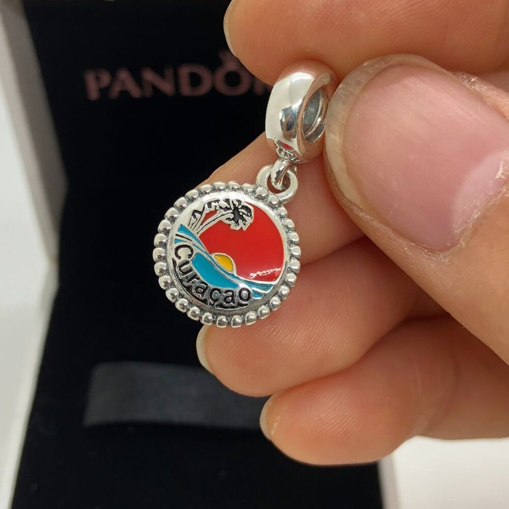 ✨🔥Pandora Curacao Beach Travel Exclusive Dangle Charm Pendant - Picture 5 of 5